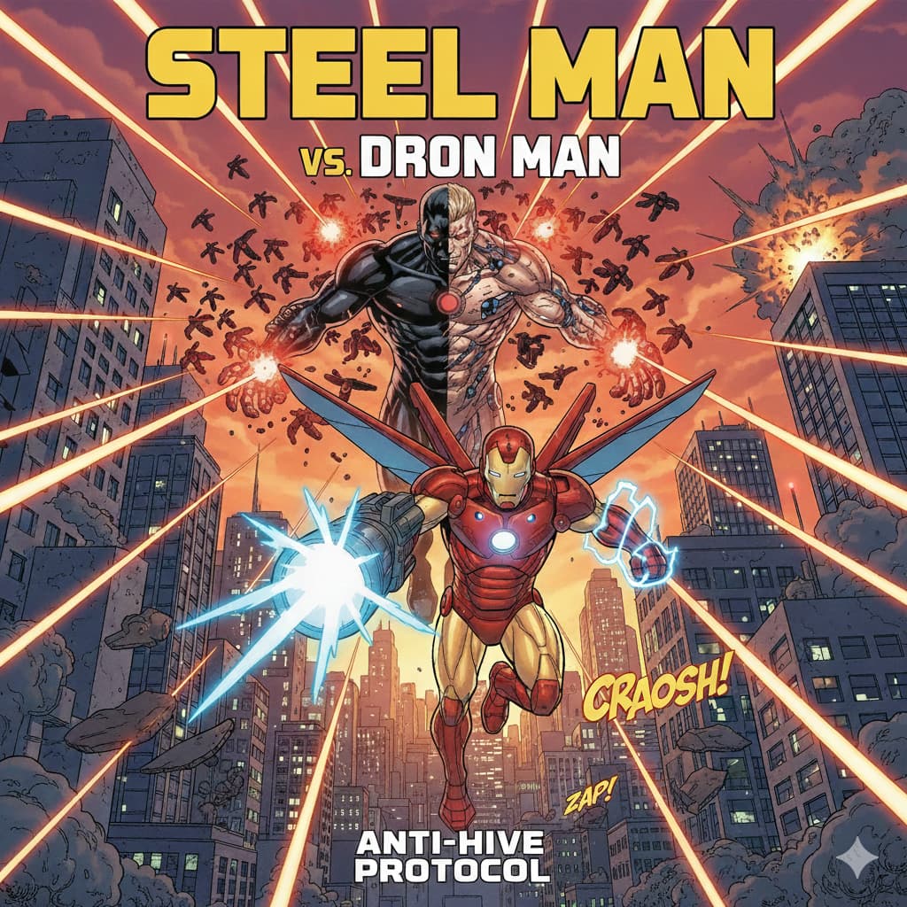 Steel Man vs Dron Man: The Anti-Hive Protocol